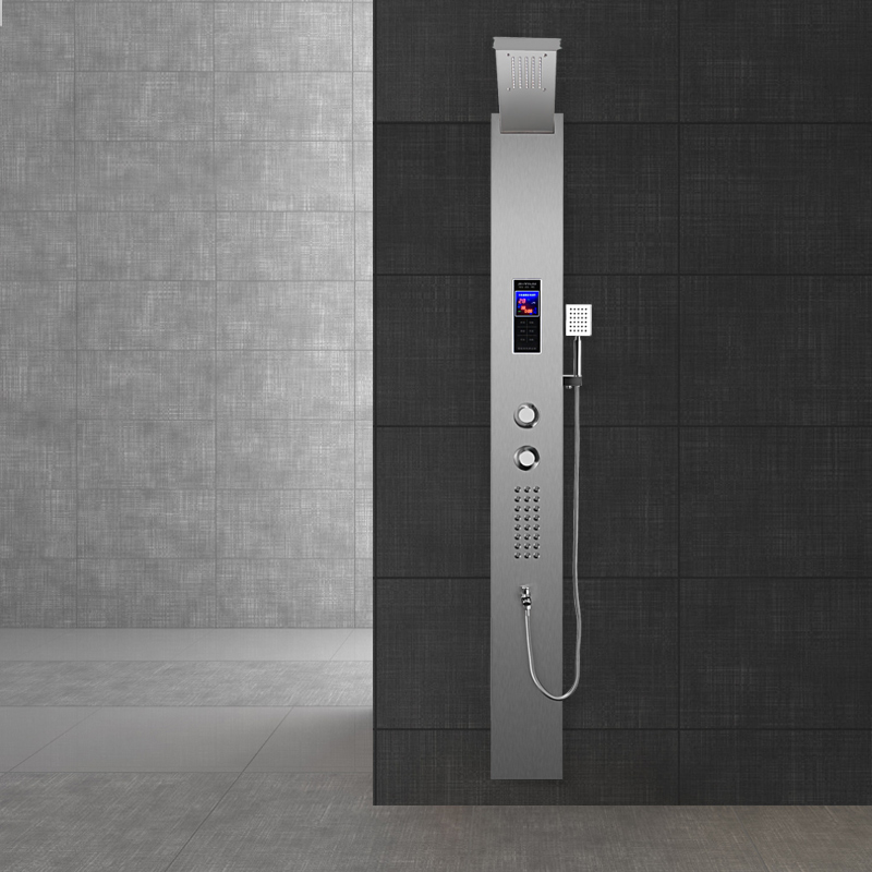 Intelligent thermostatic integrated water heater (long brushed silver)