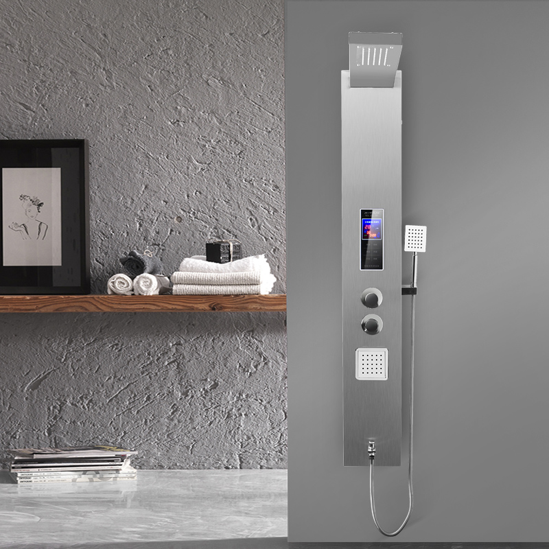 Intelligent thermostatic integrated water heater (short brushed silver)